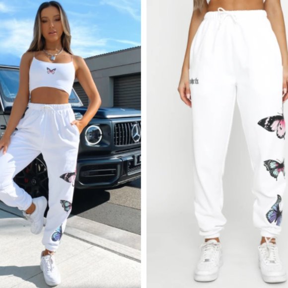 White Fox Social Butterfly Sweatpants - Picture 1 of 12